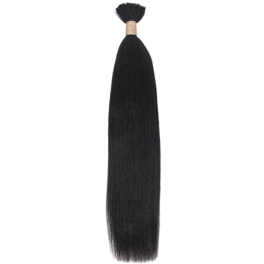 Yaki Straight Bulk Human Hair Extensions