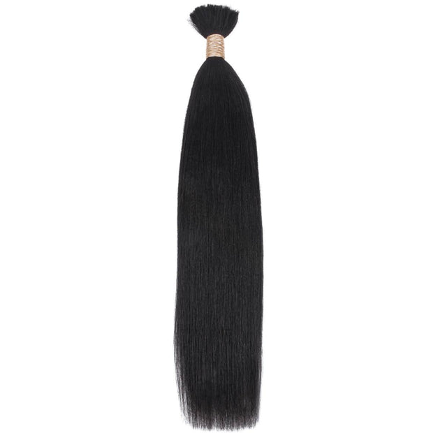 Yaki Straight Bulk Human Hair Extensions
