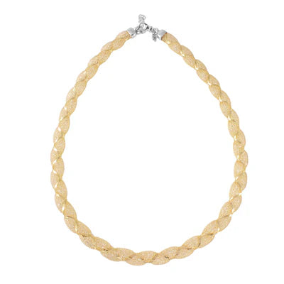 Prestige Mesh Wrap Necklace – 14K Gold Over 925