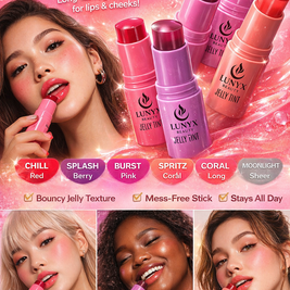 LUNYX Jelly Tint – Buildable Cheek & Lip Glow | Lightweight Jelly Blush Stick