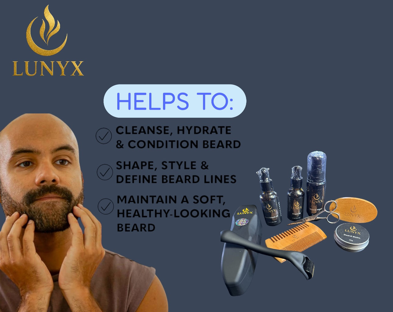 LUNYX Signature 8-Piece Beard Grooming Kit