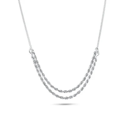Curb Strand Rope Necklace – Sterling Silver