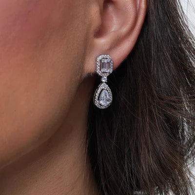 Pear Cut Tennis Jewelry Set – Premium CZ – Sterling Silver