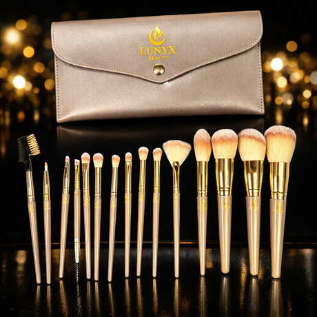 LUNYX Beauty™ Luxury Makeup Brush Set with Travel Pouch