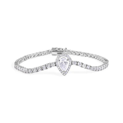Pear Cut Tennis Jewelry Set – Premium CZ – Sterling Silver