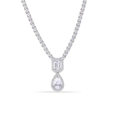 Pear Cut Tennis Jewelry Set – Premium CZ – Sterling Silver