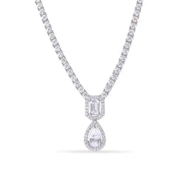 Pear Cut Tennis Jewelry Set – Premium CZ – Sterling Silver