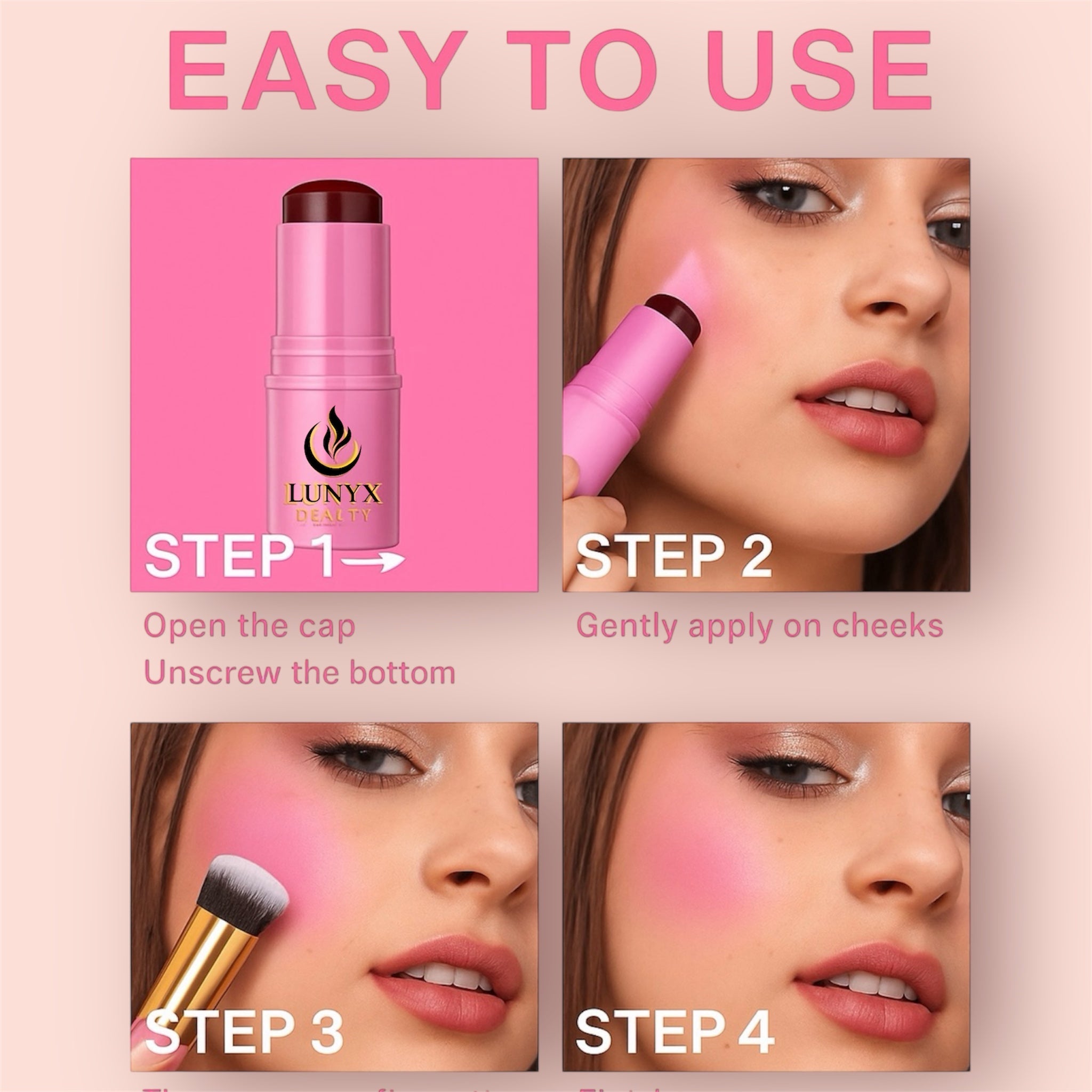 LUNYX Jelly Tint – Buildable Cheek & Lip Glow | Lightweight Jelly Blush Stick