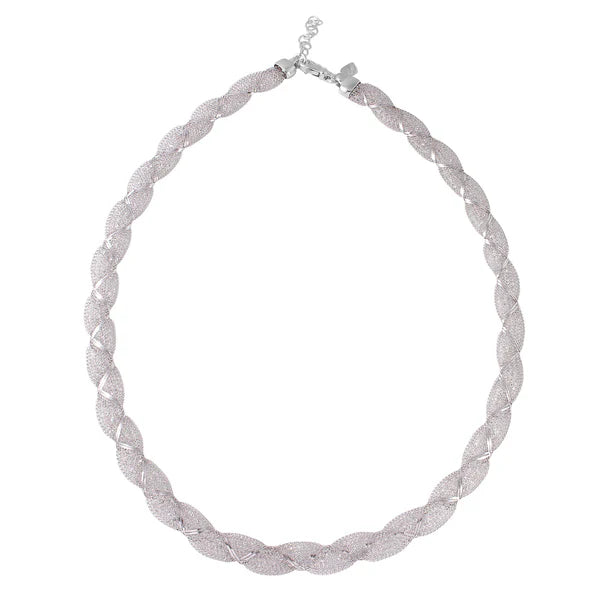 Prestige Mesh Wrap Necklace – Sterling Silver