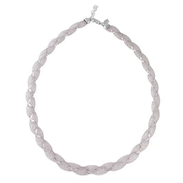 Prestige Mesh Wrap Necklace – Sterling Silver