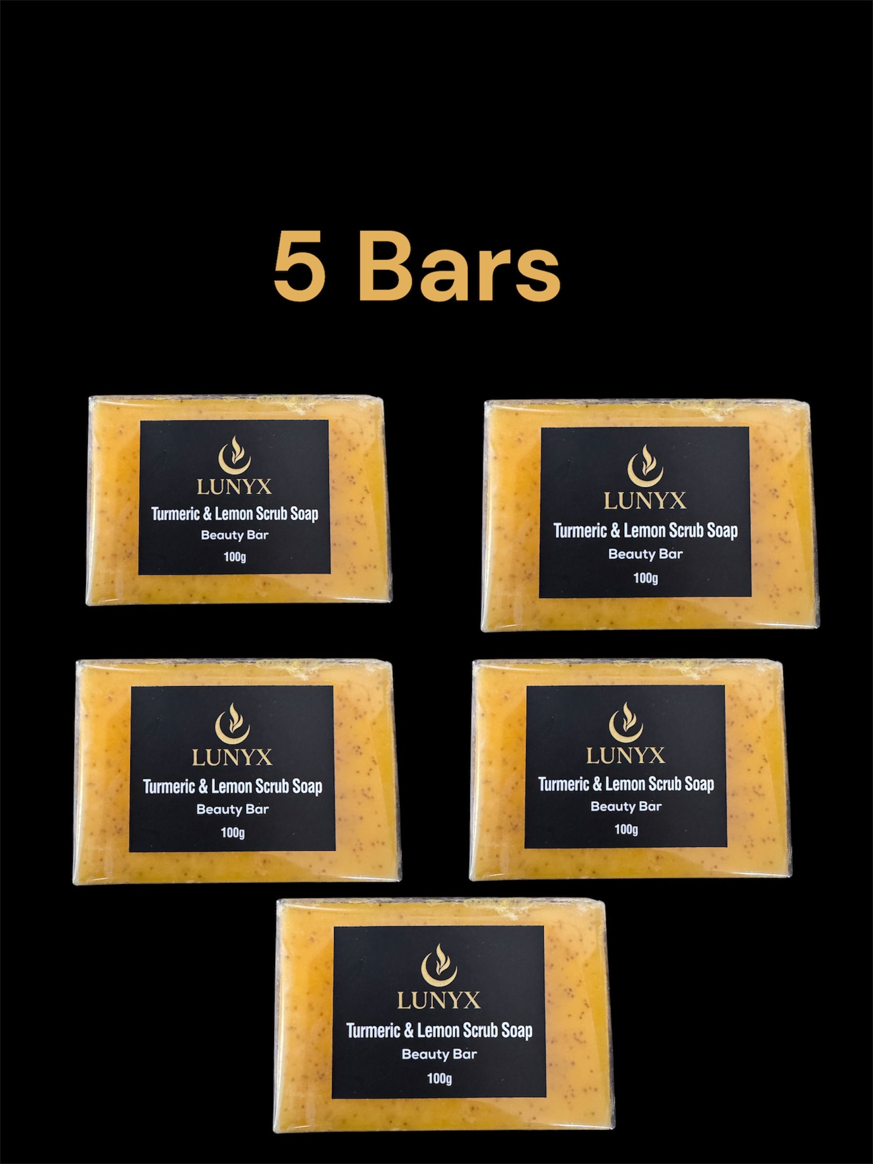 LUNYX Turmeric & Lemon Scrub Soap Beauty Bar 100g – Brightening & Exfoliating
