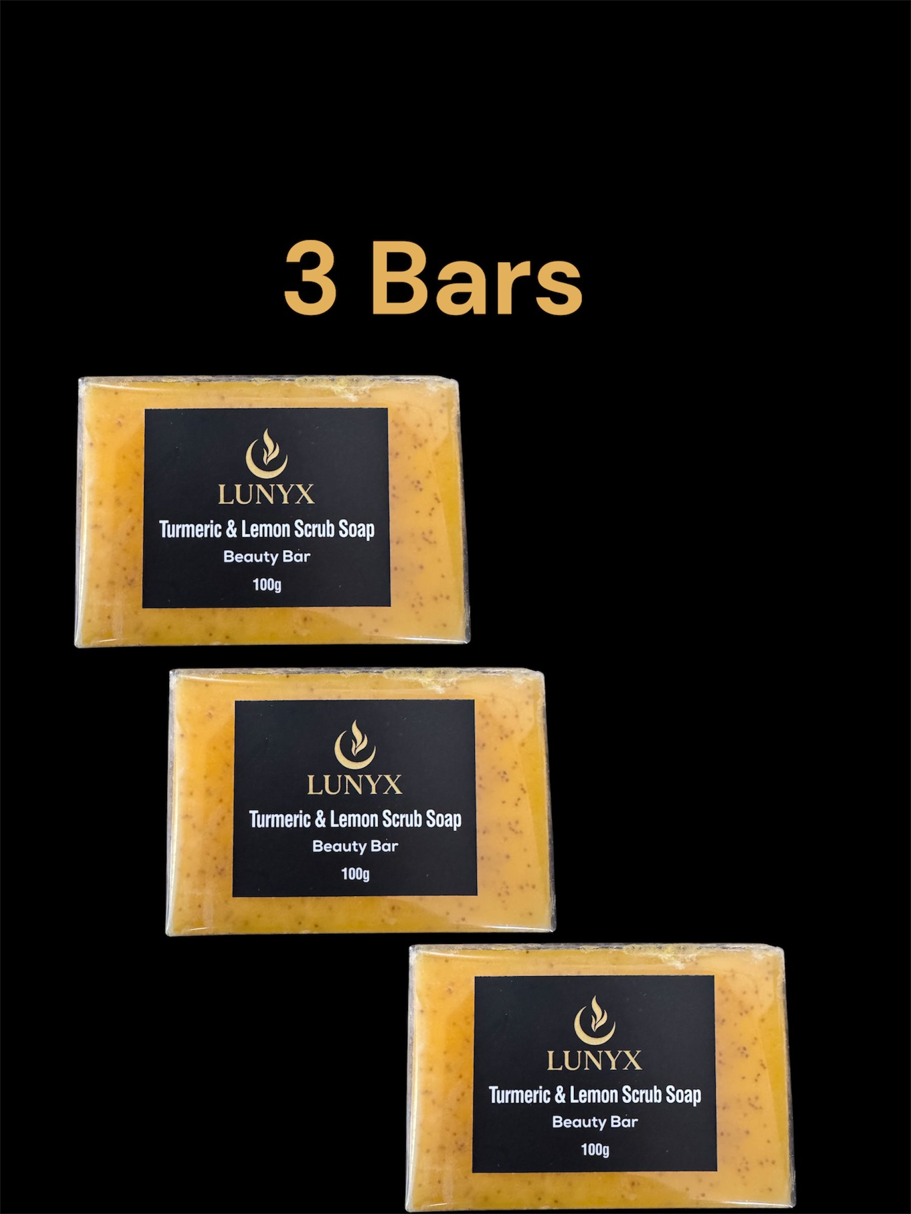 LUNYX Turmeric & Lemon Scrub Soap Beauty Bar 100g – Brightening & Exfoliating