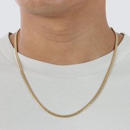4MM Miami Cuban Link Chain – 14K Gold Over 925