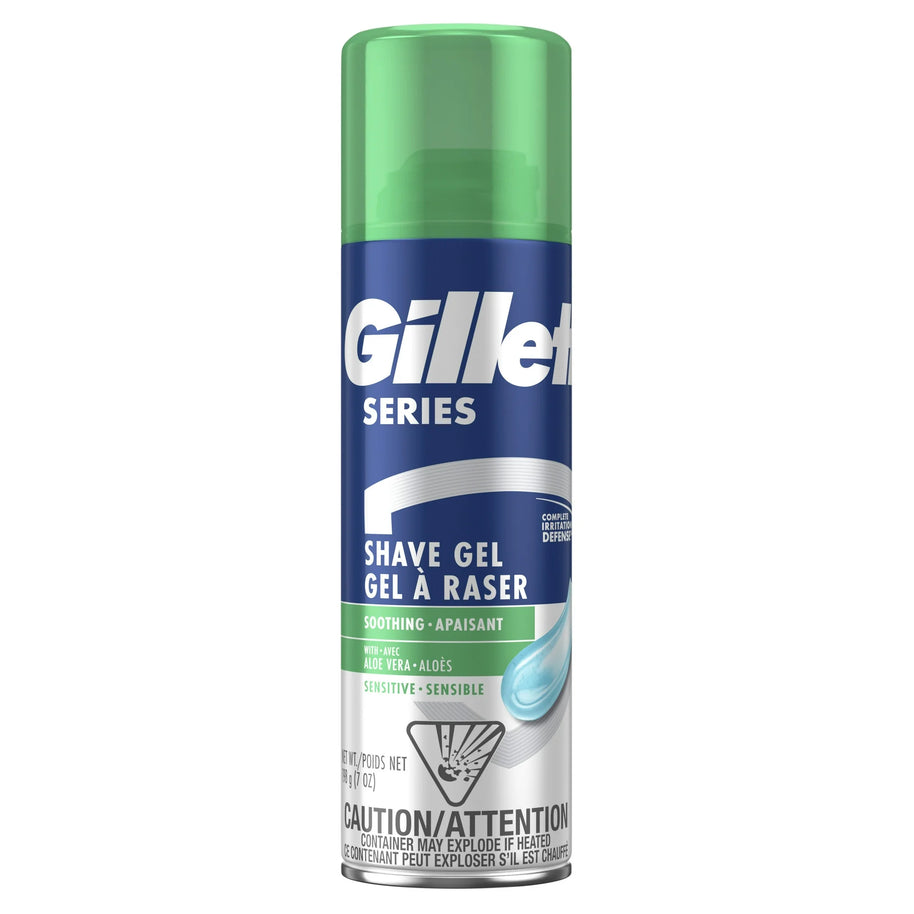 Z Gillette Shave Gel with Aloe Vera – 7 oz | Soothing & Hydrating Shaving Gel for Men
