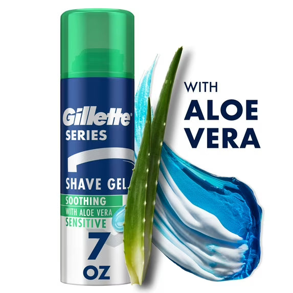 Z Gillette Shave Gel with Aloe Vera – 7 oz | Soothing & Hydrating Shaving Gel for Men