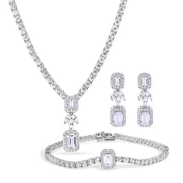 Prestige Baguette Set – Premium CZ – Sterling Silver