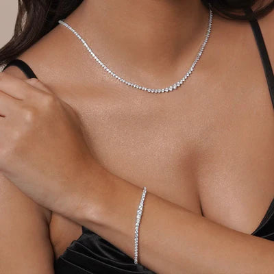 Prestige Tennis Set – Premium CZ – Sterling Silver