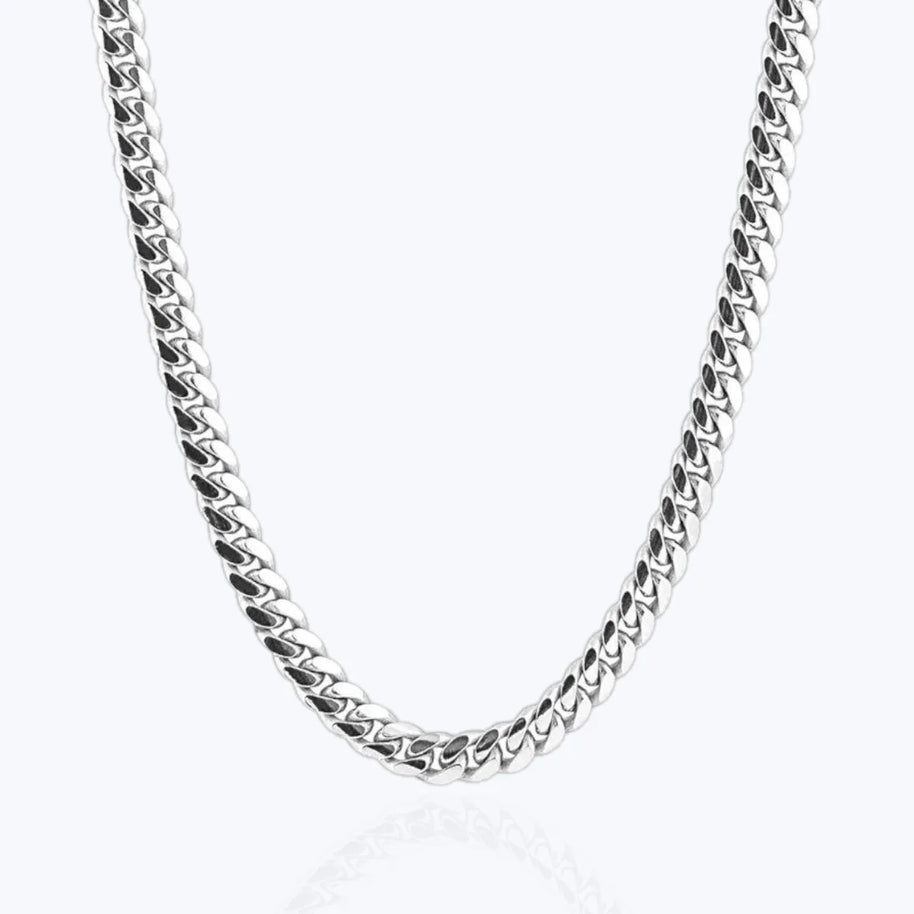 4MM Miami Cuban Link Chain – Sterling Silver