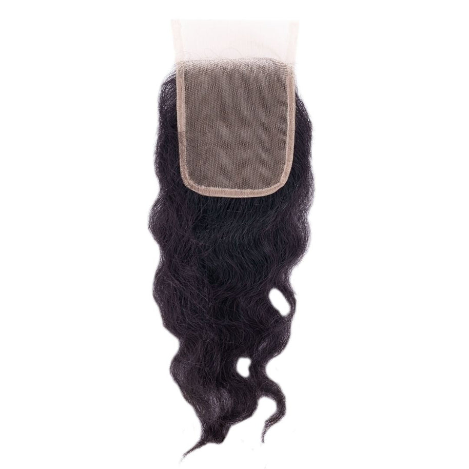 Raw Indian Curly 4x4 Transparent Closure