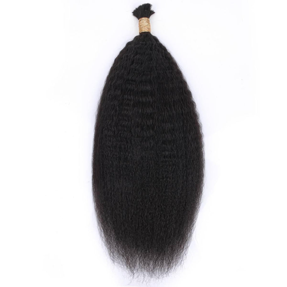 Kinky Straight Bulk Human Hair Extensions