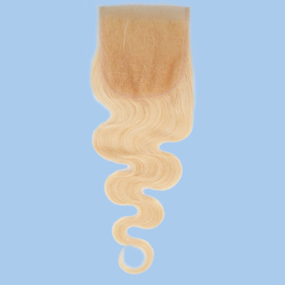 Blonde Body Wave 4x4 Transparent Closure