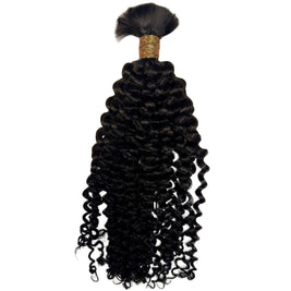 Kinky Curly Bulk Human Hair Extensions