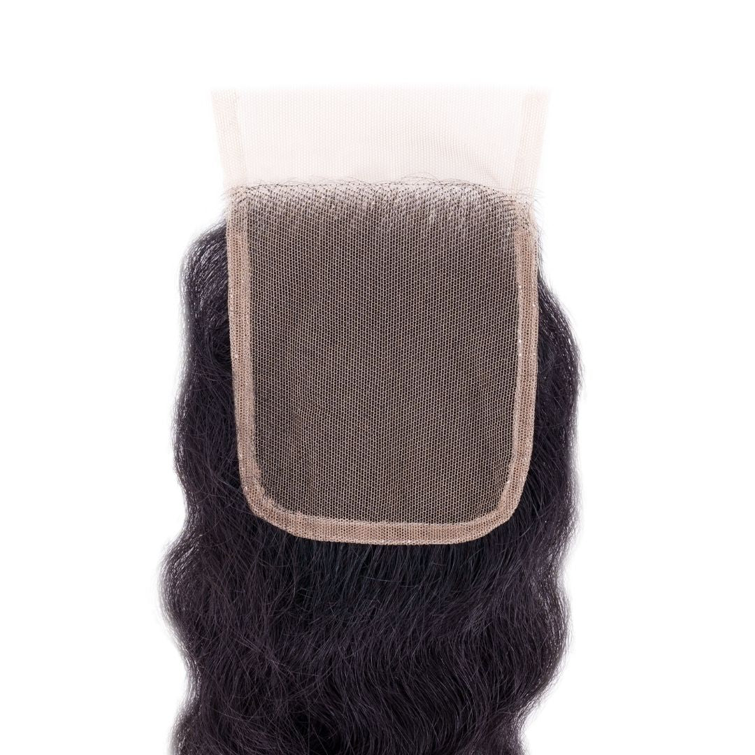 Raw Indian Curly 4x4 Transparent Closure