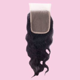 Raw Indian Curly 4x4 Transparent Closure