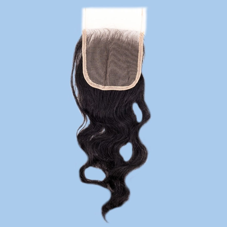 Raw Indian Curly 4x4 Transparent Closure