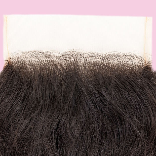 Raw Indian Wavy 4x4 Transparent Closure