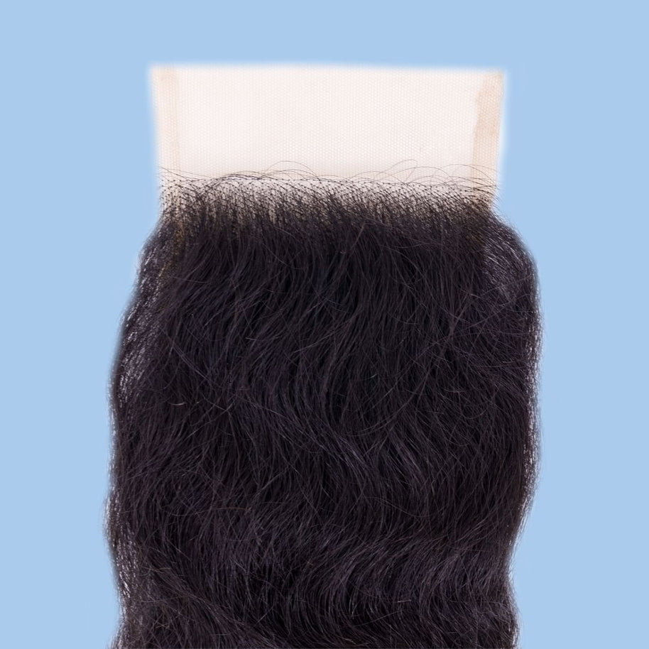 Raw Indian Curly 4x4 Transparent Closure