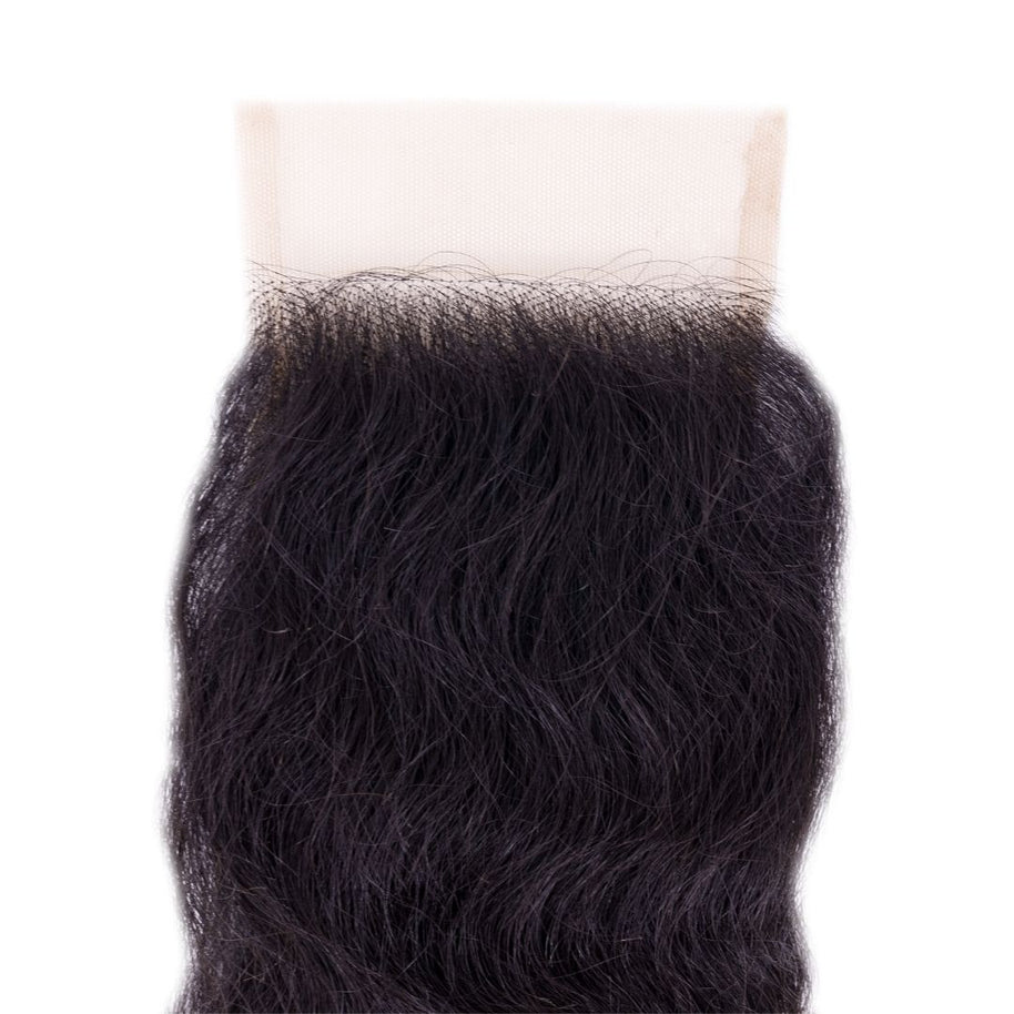 Raw Indian Curly 4x4 Transparent Closure